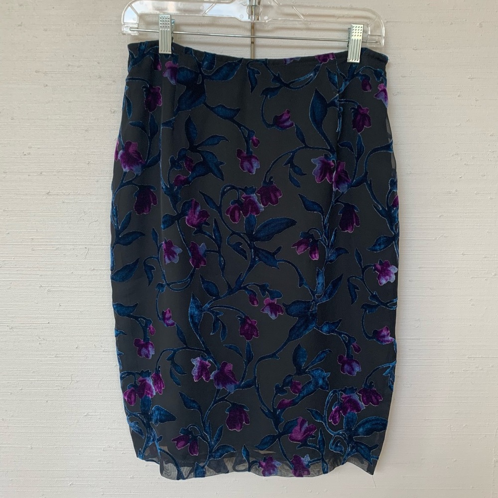 Vintage Floral Midi Skirt